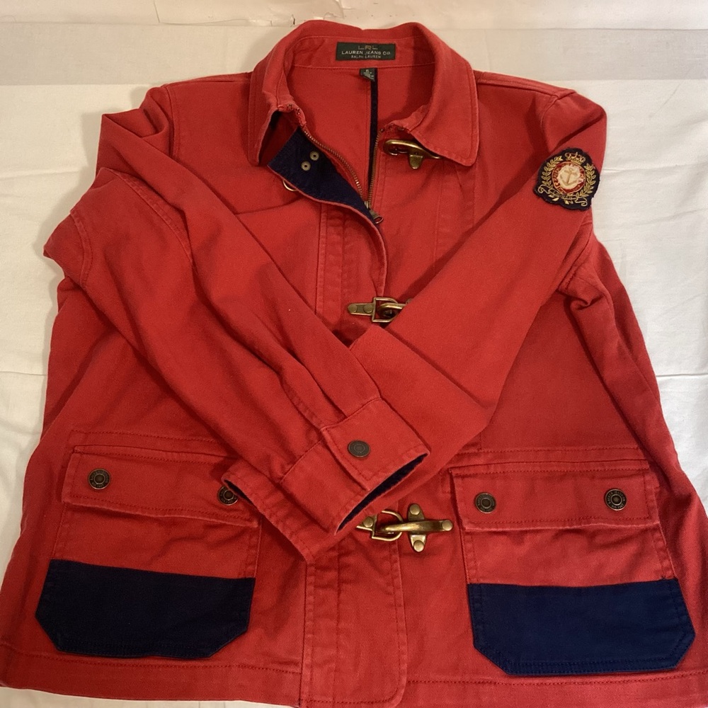 Women’s Ralph Lauren Red Nautical Jacket Women’s size 1X - Picture 9 of 14